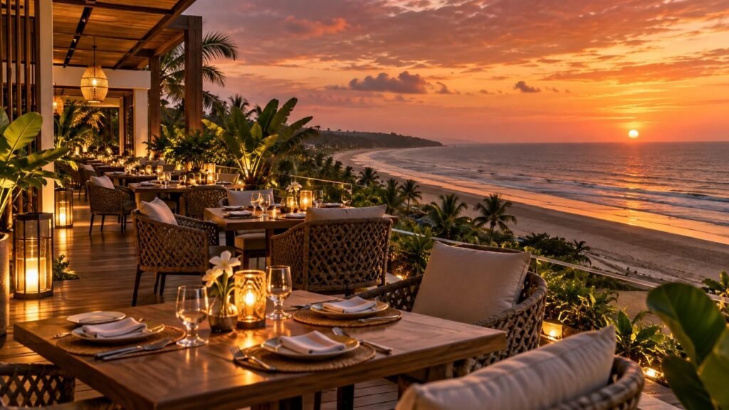 Casual dining on the sand